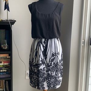 Black and White Pencil Skirt Dress